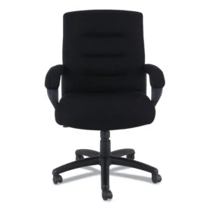 Alera Kesson Series Mid-Back Office Chair, Supports Up To 300 Lb, 18.03″ To 21.77″ Seat Height, Black