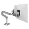 Lx Dual Direct Monitor Arm, For 25″ Monitors, 360 Deg Rotation, 30 Deg Tilt, 360 Deg Pan, Polished Aluminum, Supports 11 Lb - Image 2