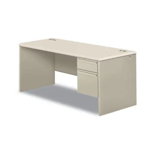 38000 Series Right Pedestal Desk, 66″ X 30″ X 30″, Light Gray/silver