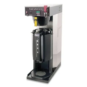 Ace-Ts Telescoping Plumbed-In Coffee Brewer, 12-Cup, Stainless Steel/black