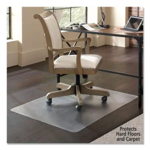 Floor+mate, For Hard Floor To Medium Pile Carpet Up To 0.75″, 36 X 48, Clear