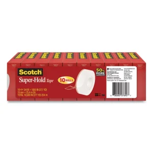 Super-Hold Tape Refill, 1″ Core, 0.75″ X 27.77 Yds, Crystal Clear, 10 Rolls/pack