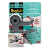 Clip And Twist Desktop Tape Dispenser, With Tape Roll, 1″ Core, Plastic, Gray