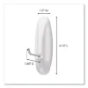 General Purpose Wire Hooks, Large, Metal, White, 5 lb Capacity, 3 Hooks and 8 Strips/Pack - Image 3