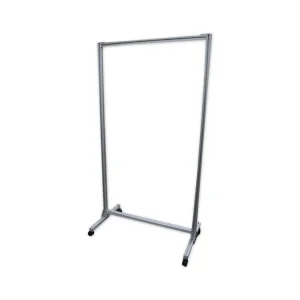 Acrylic Mobile Divider With Thermometer Access Cutout, 38.5″ X 23.75″ X 74.19″, Clear