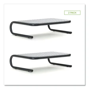 Metal Monitor Stand Riser for Computer, 14.88″ x 11.33″ x 4.21″, Black, Supports 44 lbs