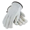 Top-Grain Leather Drivers Gloves With Shoulder-Split Cowhide Leather Back, Medium, Gray