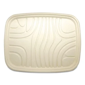 Fiber Trays, PLA Lined, PFAS Free, 1-Compartment, 18 x 14 x 1, Natural, Paper, 100/Carton