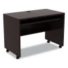 Alera Valencia Series Mobile Workstation Desk, 41.38″ X 23.63″ X 30″, Espresso - Image 2