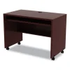 Alera Valencia Series Mobile Workstation Desk, 41.38″ X 23.63″ X 30″, Mahogany - Image 2