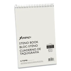 Steno Pads, Pitman Rule, White Cover, 80 Green-Tint 6 X 9 Sheets