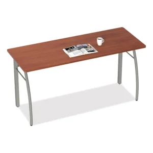 Trento Line Rectangular Desk, 59.13″ X 23.63″ X 29.5″, Cherry
