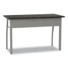 Trento Line Rectangular Desk, 47.25″ X 23.63″ X 29.5″, Mocha/gray - Image 2