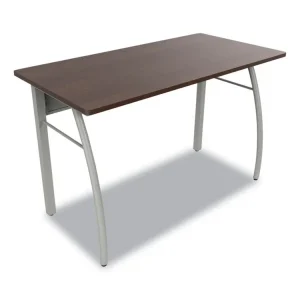 Trento Line Rectangular Desk, 47.25″ X 23.63″ X 29.5″, Mocha/gray