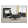Metro Classic Series Double Pedestal Desk, Flush Panel, 60″ X 30″ X 29.5″, Mahogany/charcoal - Image 2