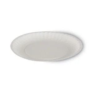 White Paper Plates, 6″ Dia, 500/packs, 2 Packs/carton