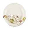 Pathways Soak-Proof Shield Mediumweight Paper Plates, Wisesize, 8.5″ Dia, Green/burgundy, 125/pack, 4 Packs/carton