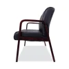 Alera Reception Lounge WL Series Guest Chair, 24.21″ x 24.8″ x 32.67″, Black Seat, Black Back, Espresso Base - Image 3
