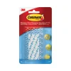Clear Hooks and Strips, Decorating Clips, Plastic, 0.1 lb Capacity, 20 Clips and 24 Strips/Pack