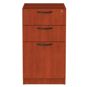 Alera Valencia Series Full Pedestal File, Left/right, 3-Drawers: Box/box/file, Legal/letter, Cherry, 15.63″ X 20.5″ X 28.5″