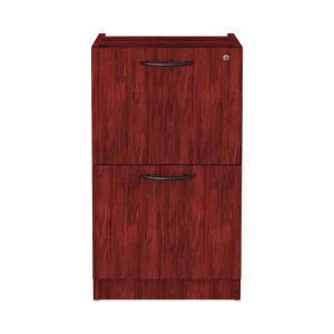 Alera Valencia Series Full Pedestal File, Left Or Right, 2 Legal/letter-Size File Drawers, Mahogany, 15.63″ X 20.5″ X 28.5″