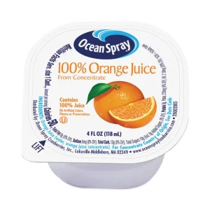 100% Juice, Orange, 4 oz Cup, 48/Box, Ships in 1-3 Business Days