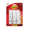 General Purpose Hooks Multi-Pack, Medium, Plastic, White, 3 lb Capacity, 6 Hooks and 12 Strips/Pack - Image 2