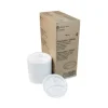 Placesetter Deluxe Laminated Foam Dinnerware, 3-Compartment Plate, 10.25″ dia, White, 540/Carton - Image 3