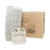 EarthChoice Carry-Safe Beverage Carrier, Two-Cup Carrier with Food Tray, 8 oz to 24 oz, Natural, 200/Carton - Image 3