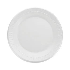 Quiet Classic Laminated Foam Dinnerware, Plate, 9″, White, 125/Pack, 4 Packs/Carton