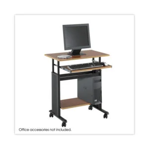 Muv Stand-Up Adjustable-Height Desk, 29.5″ X 22″ X 35″ To 49″, Cherry/black