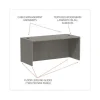 Alera Valencia Series Straight Front Desk Shell, 65″ x 29.5″ x 29.63″, Gray - Image 2