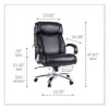 Alera Maxxis Series Big/tall Bonded Leather Chair, Supports 500 Lb, 21.42″ To 25″ Seat Height, Black Seat/back, Chrome Base - Image 2