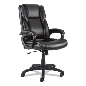 Alera Brosna Series Mid-Back Task Chair, Supports Up to 250 lb, 18.15″ to 21.77 Seat Height, Black Seat/Back, Black Base