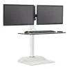 Soar Electric Desktop Sit/Stand Dual Monitor Arm, For 27″ Monitors, White, Supports 10 lbs, Ships in 1-3 Business Days - Image 3
