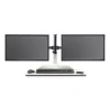 Soar Electric Desktop Sit/Stand Dual Monitor Arm, For 27″ Monitors, White, Supports 10 lbs, Ships in 1-3 Business Days - Image 2