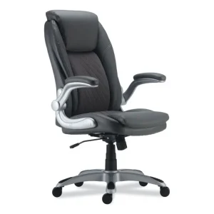 Alera Maurits Highback Chair, Supports Up to 275 lb, Black Seat/Back, Chrome Base