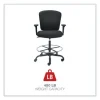 Alera Mota Series Big And Tall Stool, Supports Up To 450 Lb, 28.74″ To 32.67″ Seat Height, Black - Image 3