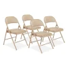 950 Series Vinyl Padded Steel Folding Chair, Supports Up to 250 lb, 17.75″ Seat Height, Beige, 4/Carton,Ships in 1-3 Bus Days