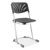 6600 Series Elephant Z-Stool With Backrest, Supports 500 lb, 18″ Seat Ht, Black Seat/Back, Chrome Frame,Ships in 1-3 Bus Days
