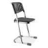 6600 Series Elephant Z-Stool With Backrest, Supports 500 lb, 18″ Seat Ht, Black Seat/Back, Chrome Frame,Ships in 1-3 Bus Days - Image 2