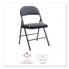 Alera PU Padded Folding Chair, Supports Up to 250 lb, Black Seat, Black Back, Black Base, 4/Carton - Image 3
