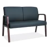 Alera Reception Lounge Furniture, Loveseat, 55.5w x 31.5d x 33.07h, Black