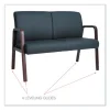 Alera Reception Lounge Furniture, Loveseat, 55.5w x 31.5d x 33.07h, Black - Image 2