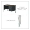 Single Pedestal Steel Desk, 45.25″ X 24″ X 29.5″, Mocha/black - Image 2