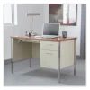 Single Pedestal Steel Desk, 45.25″ X 24″ X 29.5″, Cherry/putty - Image 3