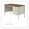Single Pedestal Steel Desk, 45.25″ X 24″ X 29.5″, Cherry/putty