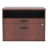 Alera Open Office Desk Series Low File Cabinet Credenza, 2-Drawer: Pencil/file, Legal/letter, 1 Shelf,cherry,29.5×19.13×22.88 - Image 3