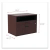 Alera Open Office Desk Series Low File Cabinet Credenza, 2-Drawer: Pencil/file,legal/letter,1 Shelf,espresso,29.5×19.13×22.88 - Image 2