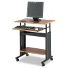 Muv 28″ Adjustable-Height Desk, 29.5″ X 22″ X 29″ To 34″, Cherry/black